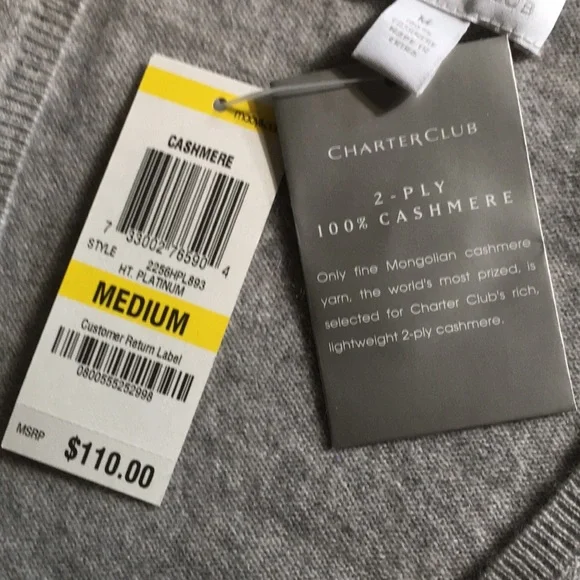 2/$25 Cashmere V-Neck sweater. Size M - Picture 7 of 13